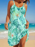 Women's Strappy Round Neck Turtle Print Supreme Dress