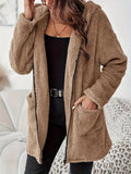 Women's Long Sleeve Hooded Full Zip Pocket Welsoft Jacket