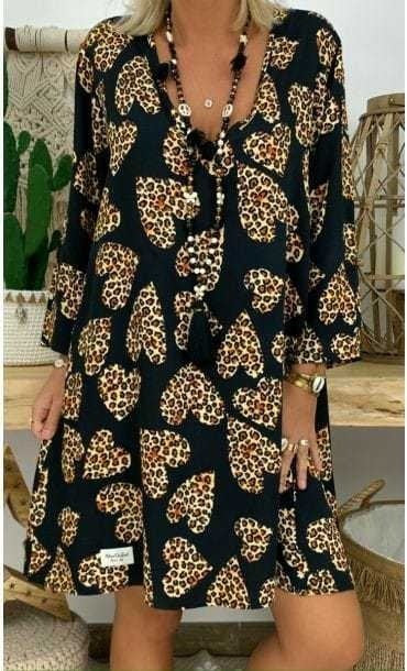 Women's Long Sleeve V-Neck Long-Sleeved Micro Midi Dress
