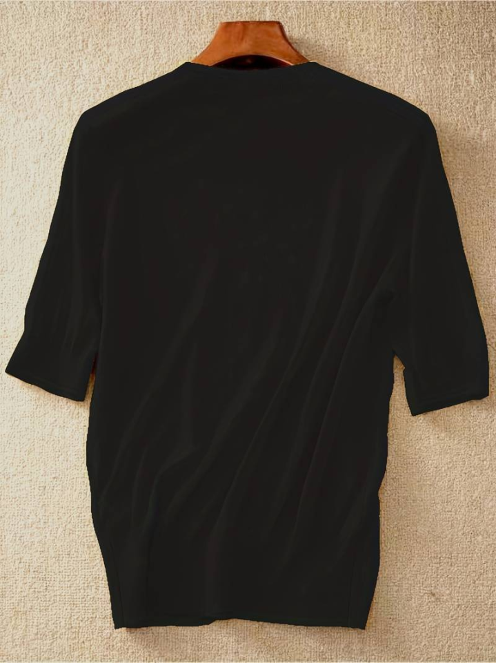 Kadın Kısa Kollu Bisiklet Yaka Triko Bluz