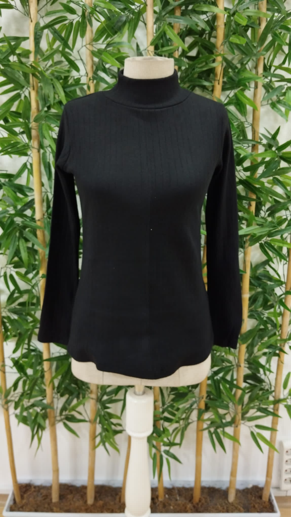 Kadın Uzun Kollu Balıkçı Yaka şardonlu Kaşkorse Bluz