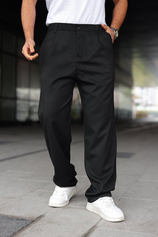 Erkek Beli Lastikli Baggy Pantolon