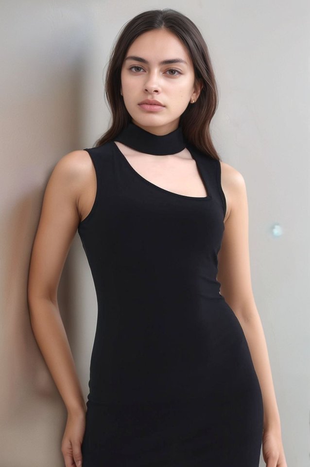 Women's Asymmetrical Neck Sandy Fabric On-Sale Above-the-Knee Dress