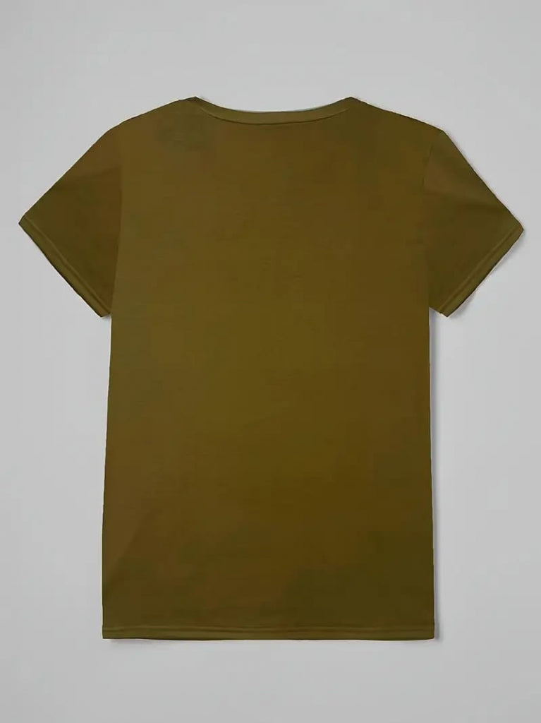 Kadın Kısa Kollu Kedi Ve Pati Baskılı Süprem T-shirt