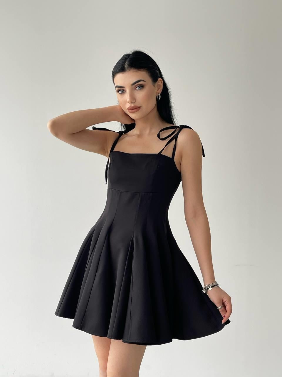 Clara Askılı Mini Elbise