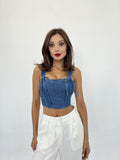 6987 KOT BLUZ-MAVİ