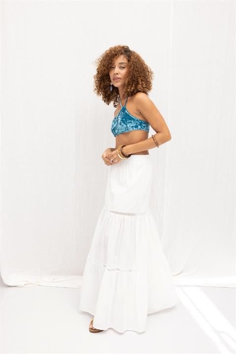 Annie Brode Strip Detailed Skirt 4036