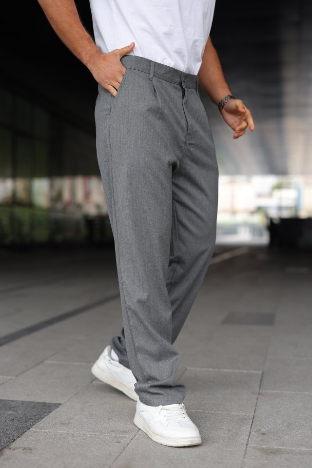 Erkek Beli Lastikli Baggy Pantolon