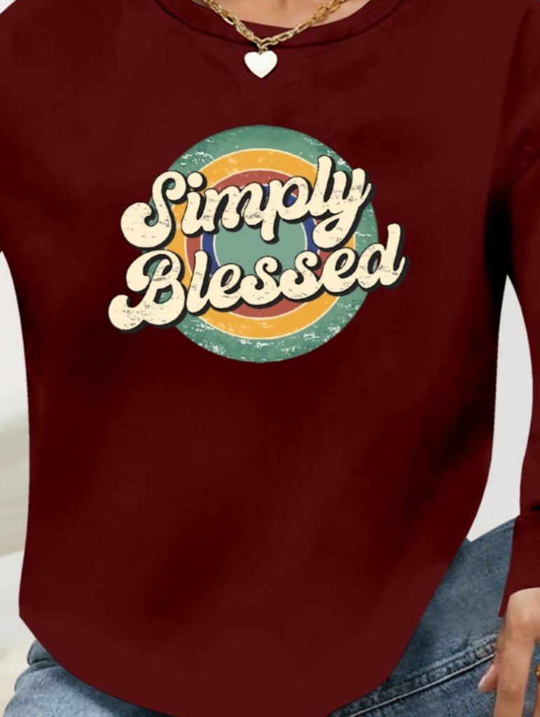 Women's Long-Sleeved Crew Neck Viscose Two-Yarn Blouse