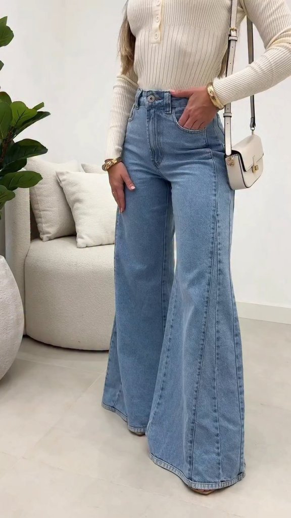 Women's High Waist Wide Leg Jeans