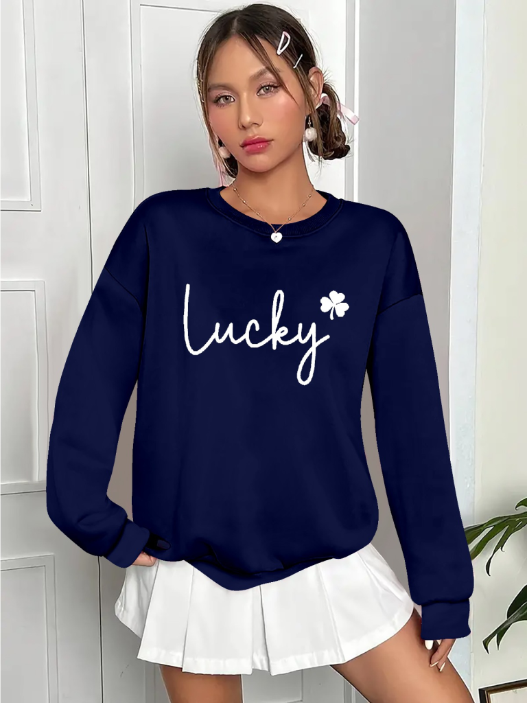 Women's Long-Sleeved Crew Neck Viscose Two-Yarn Blouse