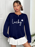 Women's Long-Sleeved Crew Neck Viscose Two-Yarn Blouse