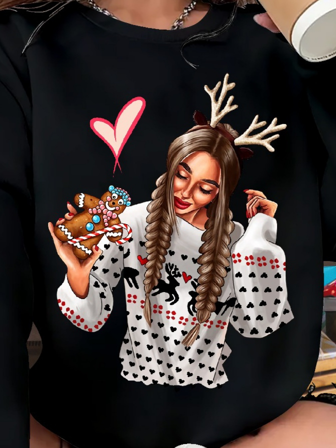 Kadın Uzun Kollu Bisiklet Yaka Viskon Iki Iplik Bluz