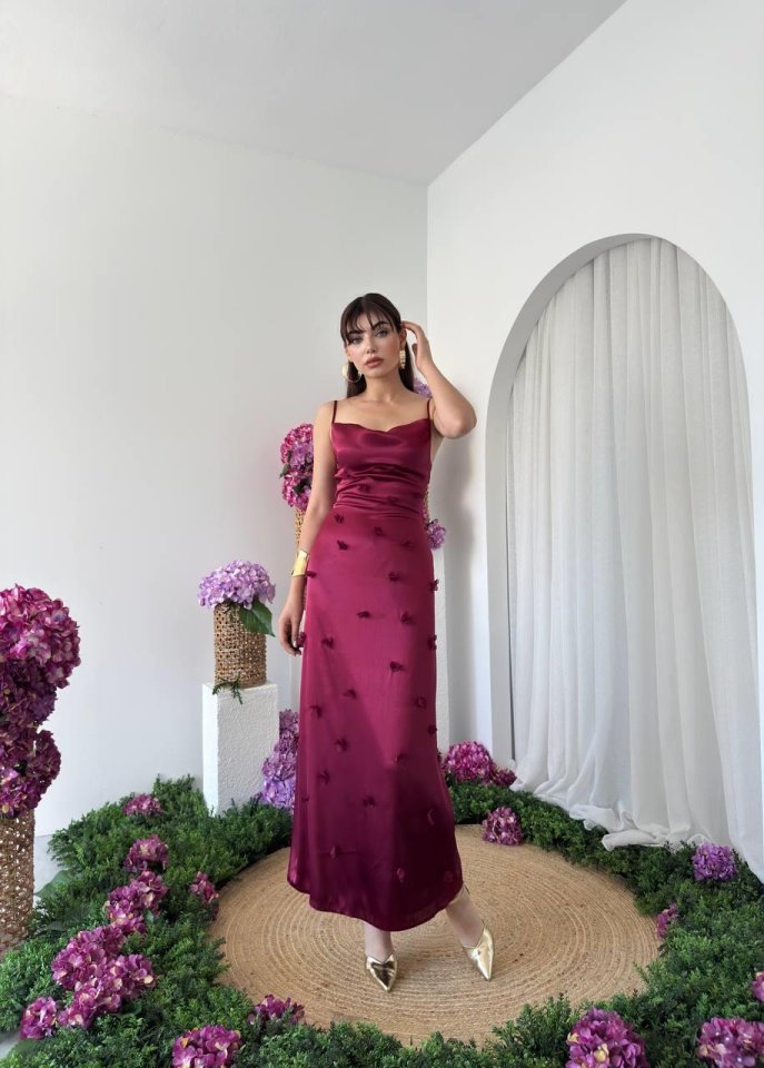 Dora Çiçek Detaylı Elbise