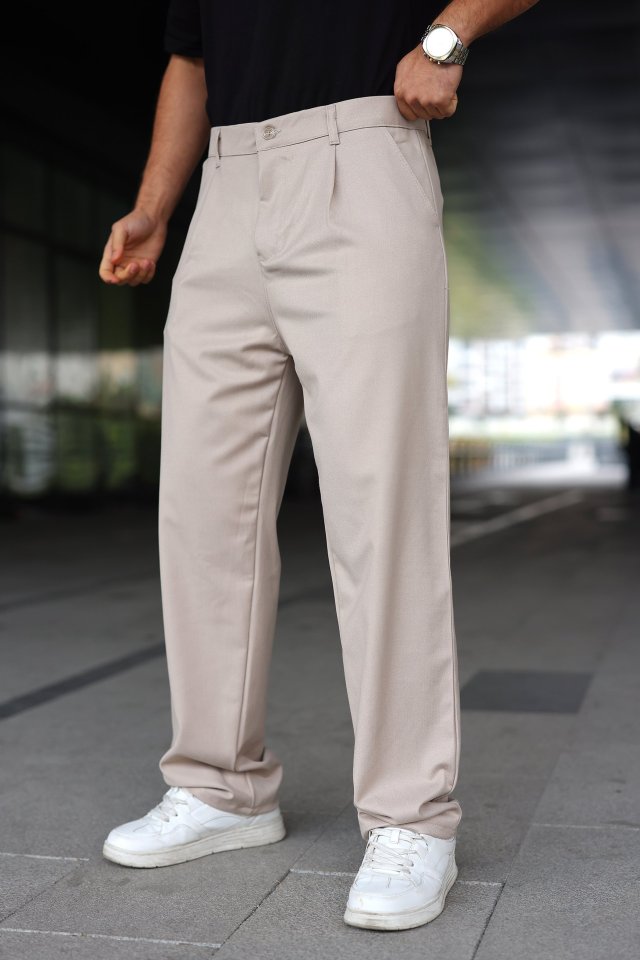 Erkek Beli Lastikli Baggy Pantolon
