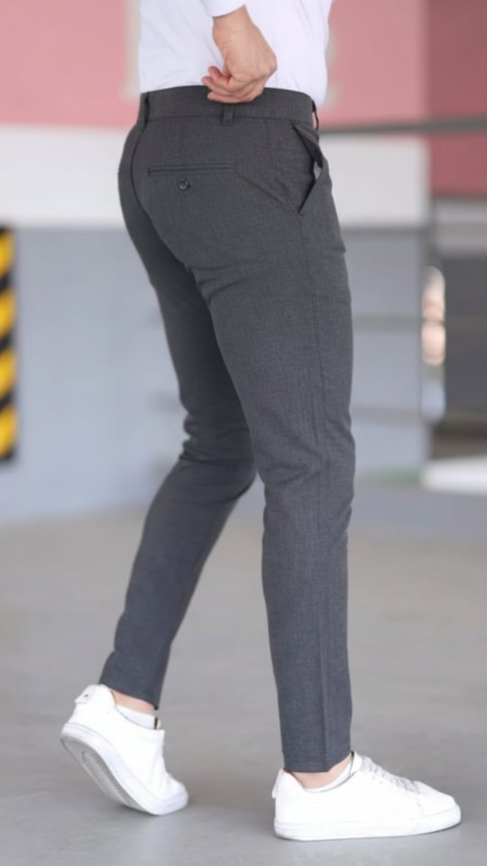 Erkek Slim Fit Likralı Gabardin Pantolon