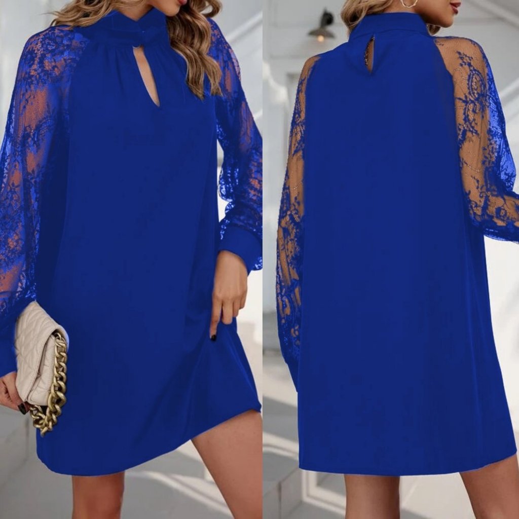 Women's Long Sleeve Ruched Detail Sandy Mini Dress