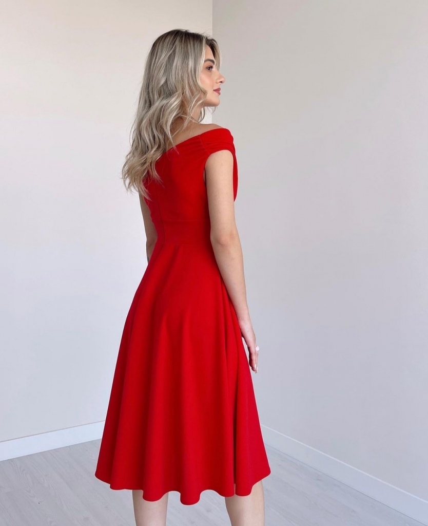 Women's Short Sleeve Crossover Neckline Ruffled Crepe Dress