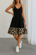 Women's Strap-Detailed Short Dress, Strappy Round Neck Viscose Skirt Supreme Dress