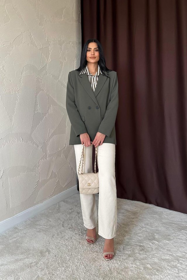 Haki Blazer Ceket