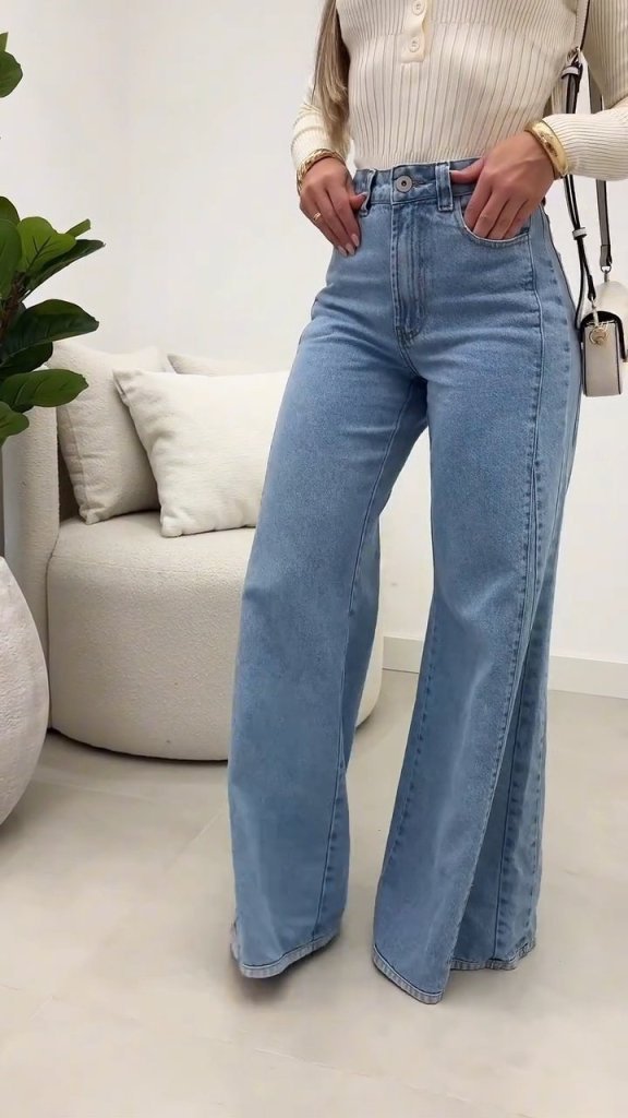 Women's High Waist Wide Leg Jeans