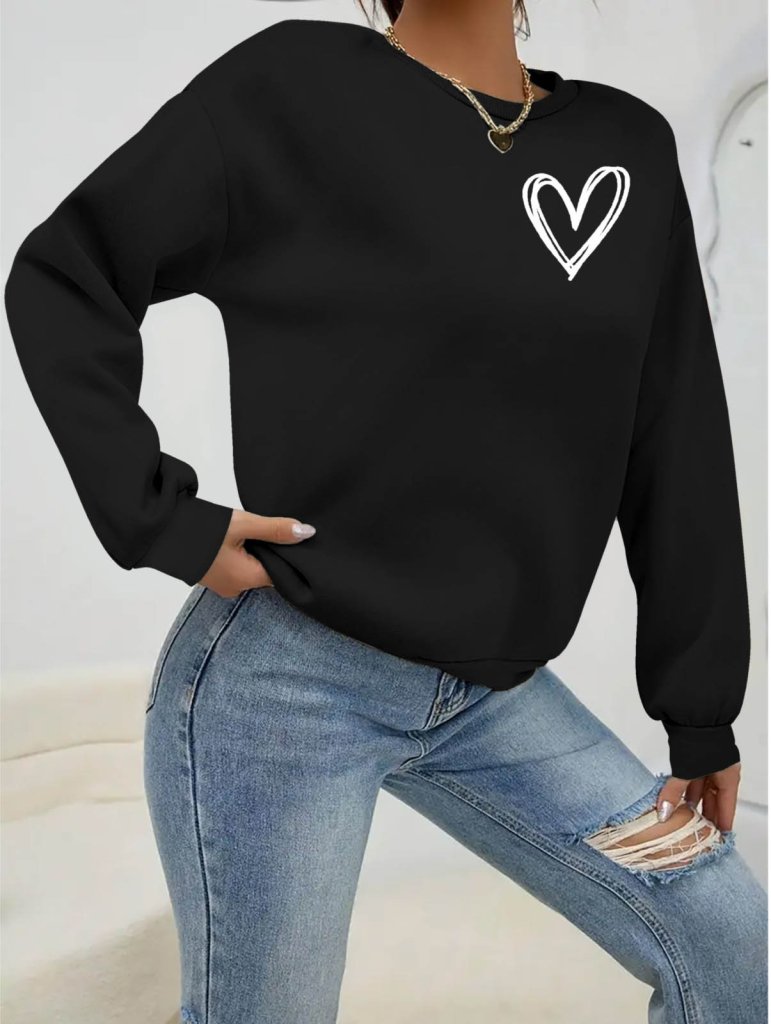 Women's Long-Sleeved Crew Neck Viscose Two-Yarn Blouse