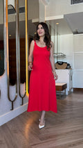 Women's Viscose Round-Neck Strappy Dress