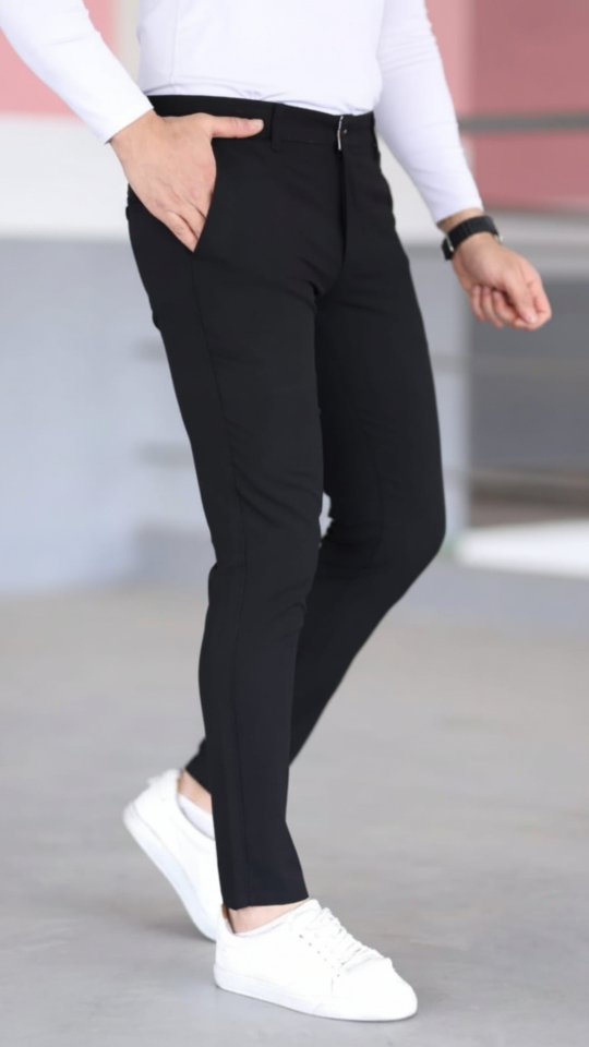 Erkek Slim Fit Likralı Gabardin Pantolon