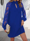 Women's Long Sleeve Ruched Detail Sandy Mini Dress