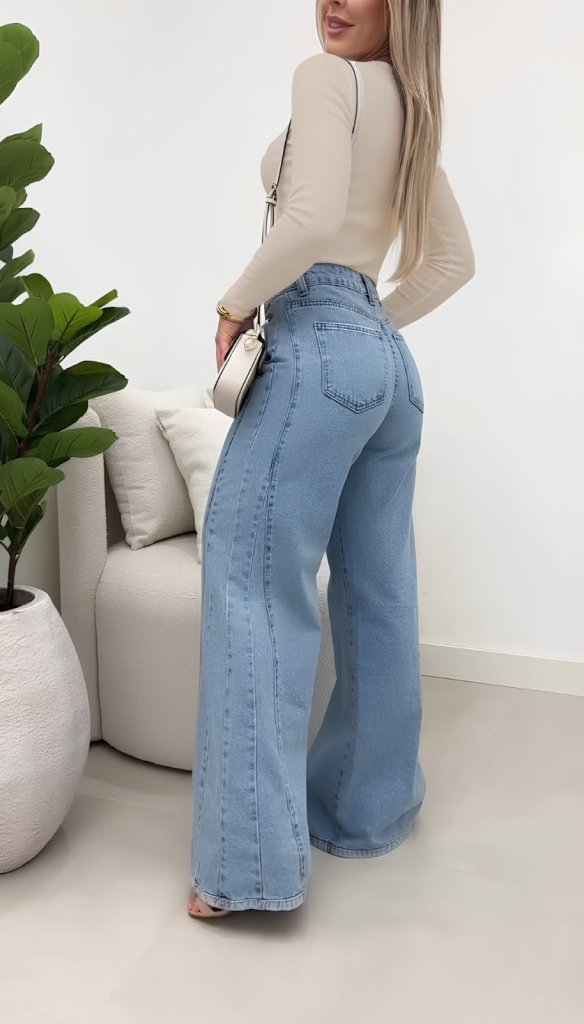 Women's High Waist Wide Leg Jeans