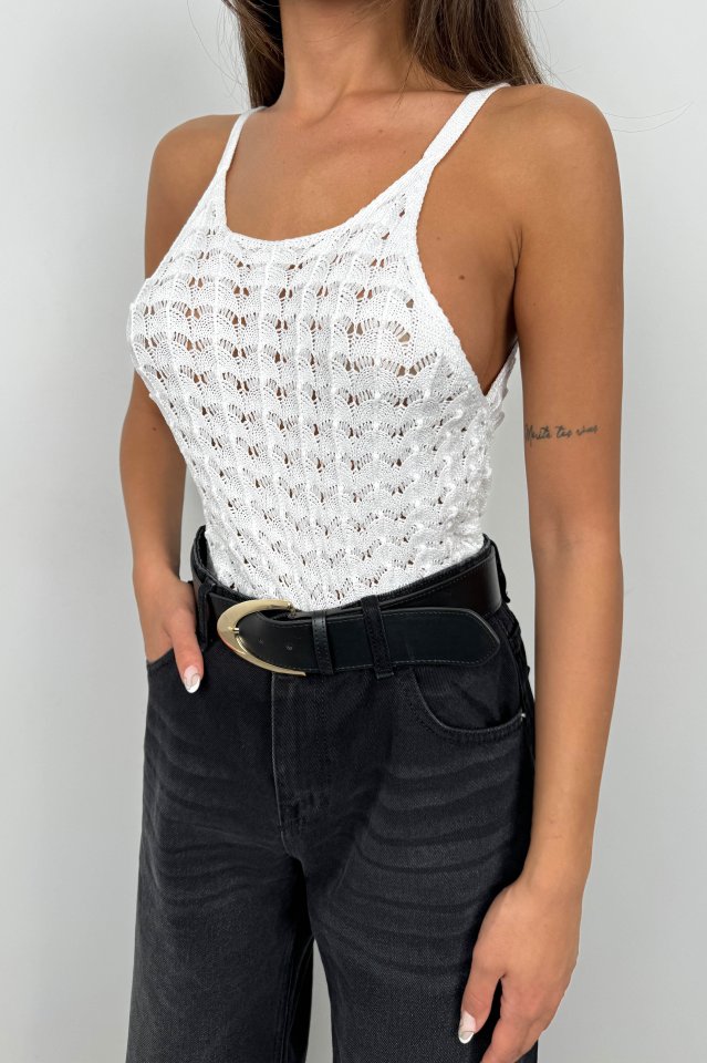 Sleeveless Knit Blouse