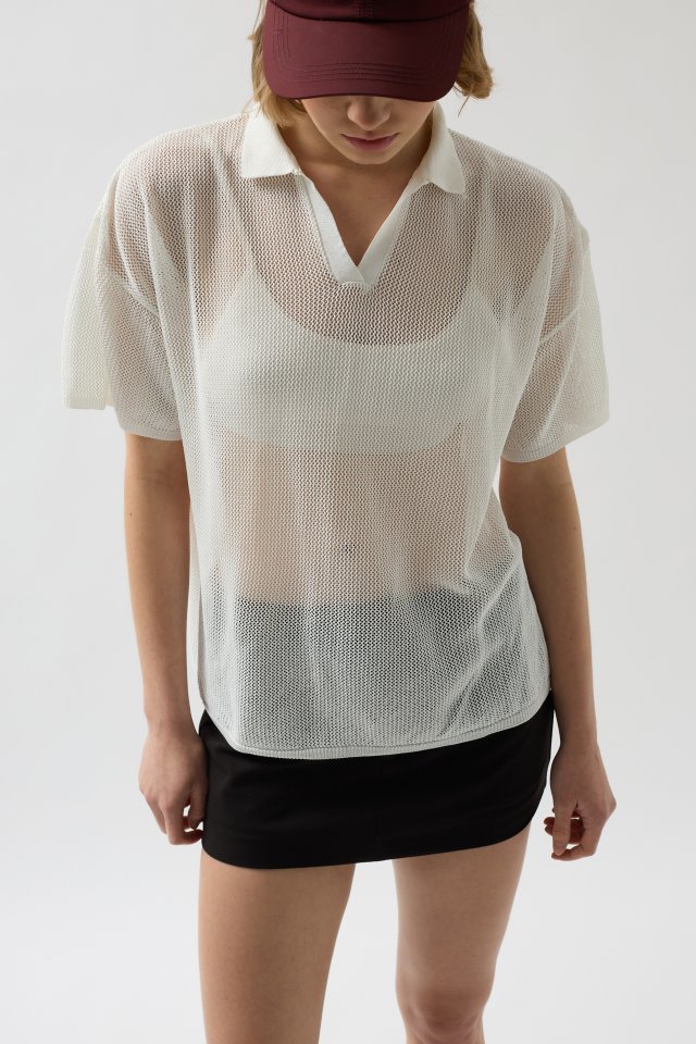 Polo Yaka TransparanT-Shirt