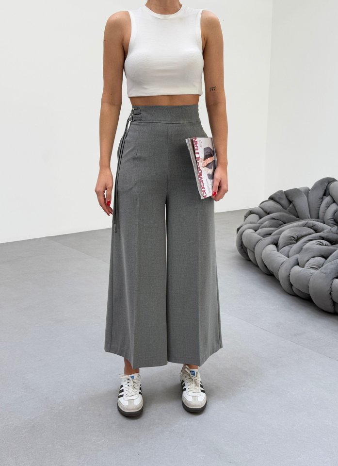 230 Gr Poly Viscose Full Lycra Metal Toka Aksesuarli Pantolon