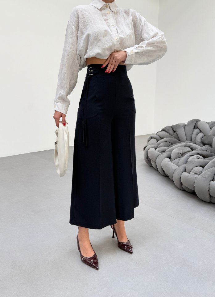 230 Gr Poly Viscose Full Lycra Metal Toka Aksesuarli Pantolon