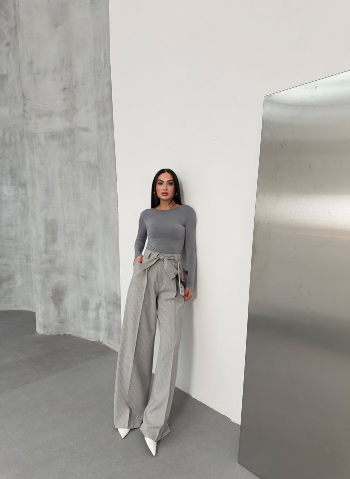 Sante Striped Belted Palazzo Trousers