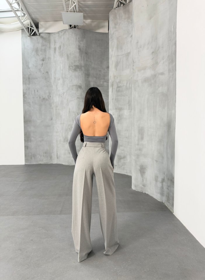 Sante Striped Belted Palazzo Trousers