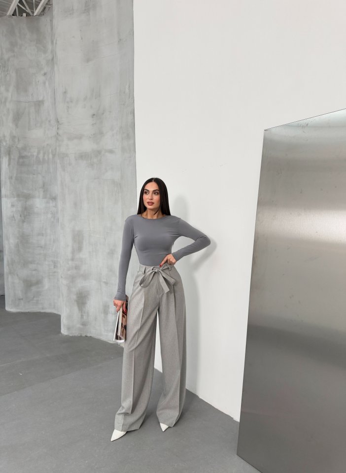 Sante Striped Belted Palazzo Trousers