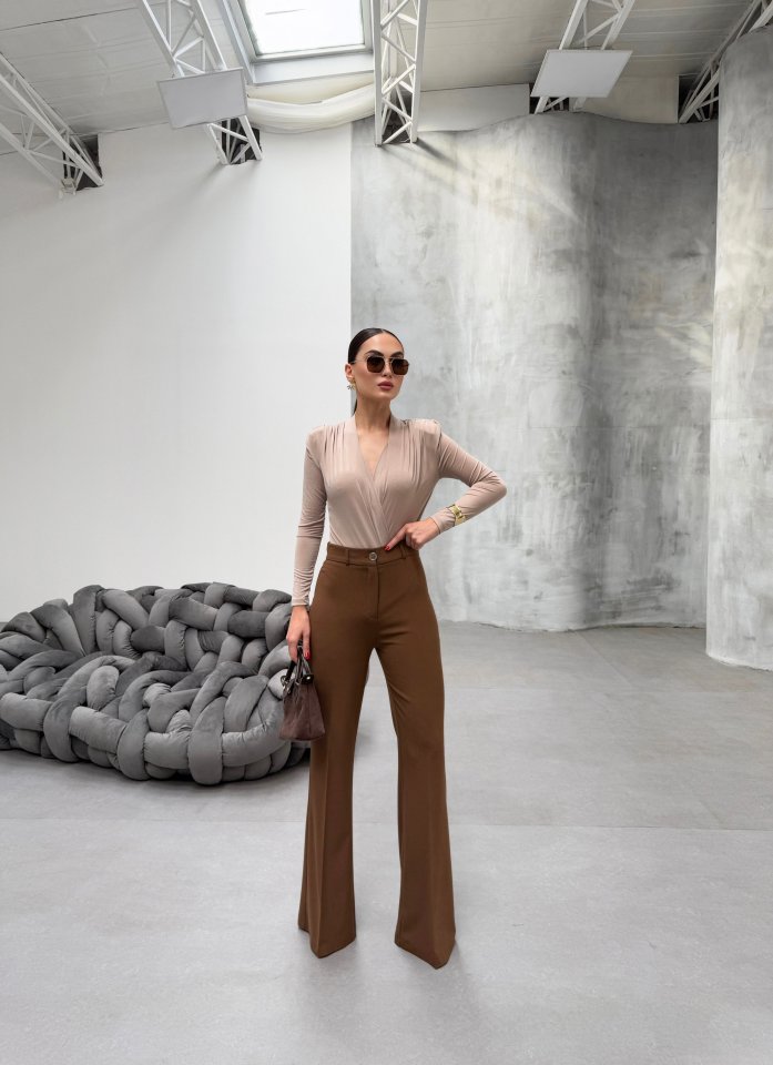 230 Gr Poly Viscose Full Lycra İspanyol Paça Pantolon