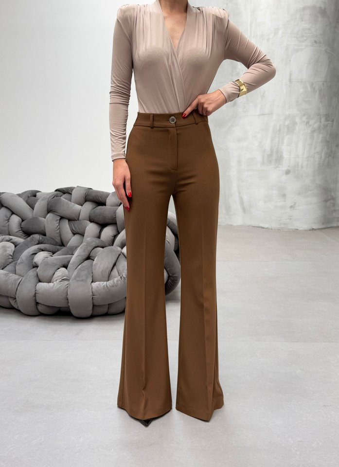 230 Gr Poly Viscose Full Lycra İspanyol Paça Pantolon