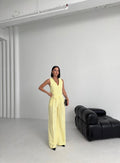 Linen Cross-Over Vest and Trousers Set