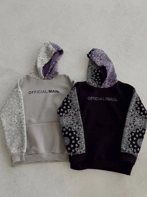 Printed Hoodie - Grey