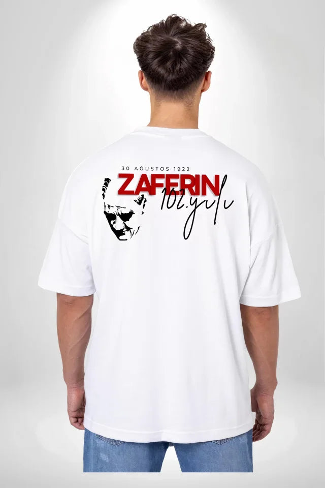 30 Ağustos Baskılı T-shirt - Beyaz