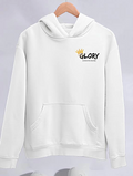 Kışlık Üç İplik Kapşonlu SweatShirt - Beyaz
