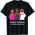 8 Mart Dünya Kadınlar Günü İçin Özel Baskılı T-shirt - Siyah