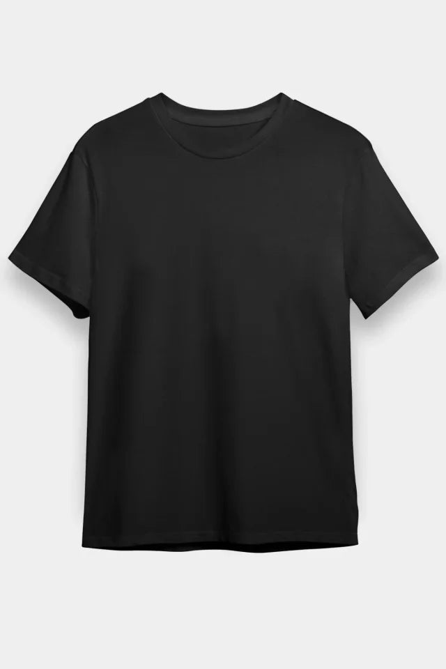 Arka 24/1 Düz Oversize T-shirt - Siyah