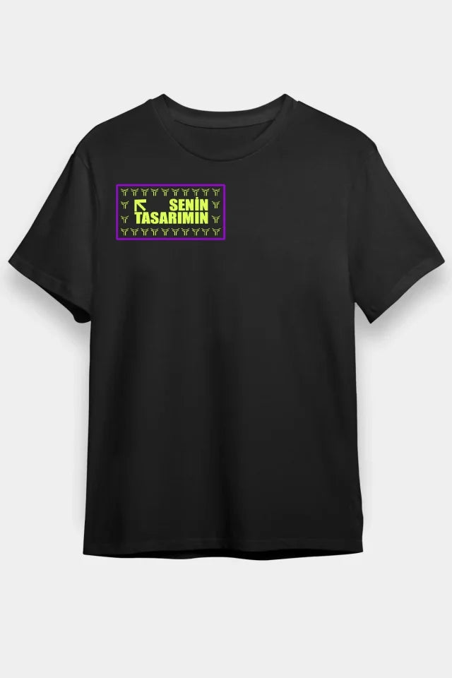 Ön 24/1 Düz Oversize T-shirt - Siyah