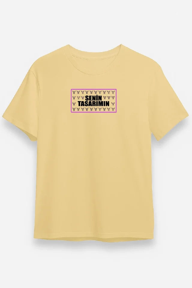 Ön 24/1 Düz Oversize T-shirt - Bej