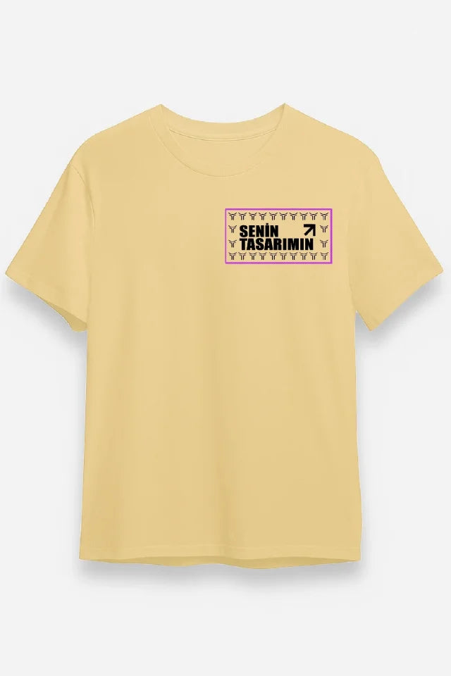 Ön 24/1 Düz Oversize T-shirt - Bej