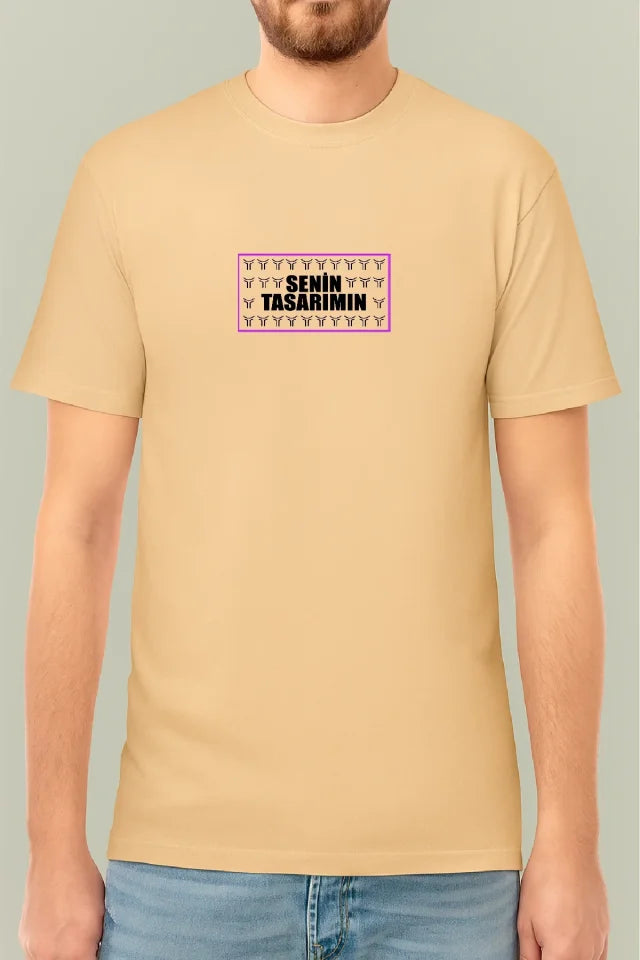 Ön 24/1 Düz Oversize T-shirt - Bej