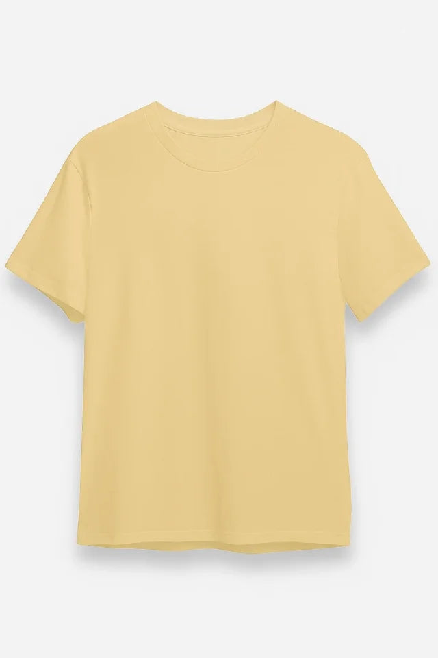 Arka 24/1 Düz Oversize T-shirt - Bej